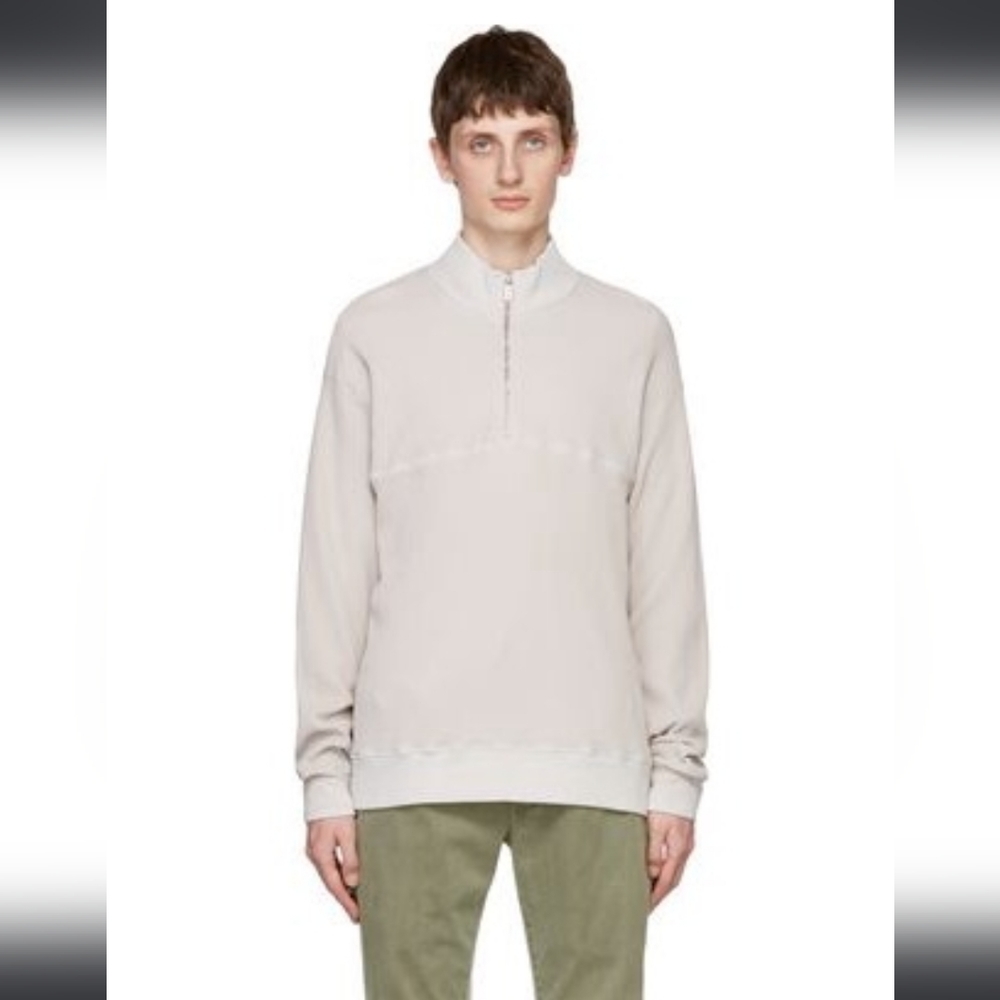 Cotton Citizen New waffle knit cotton sweater. Turtleneck. Half-zip closure. - Picture 3 of 11
